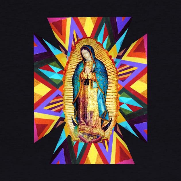 Our Lady of Guadalupe Tilma Mexican Virgin Mary Saint Mexico Catholic colorful by hispanicworld